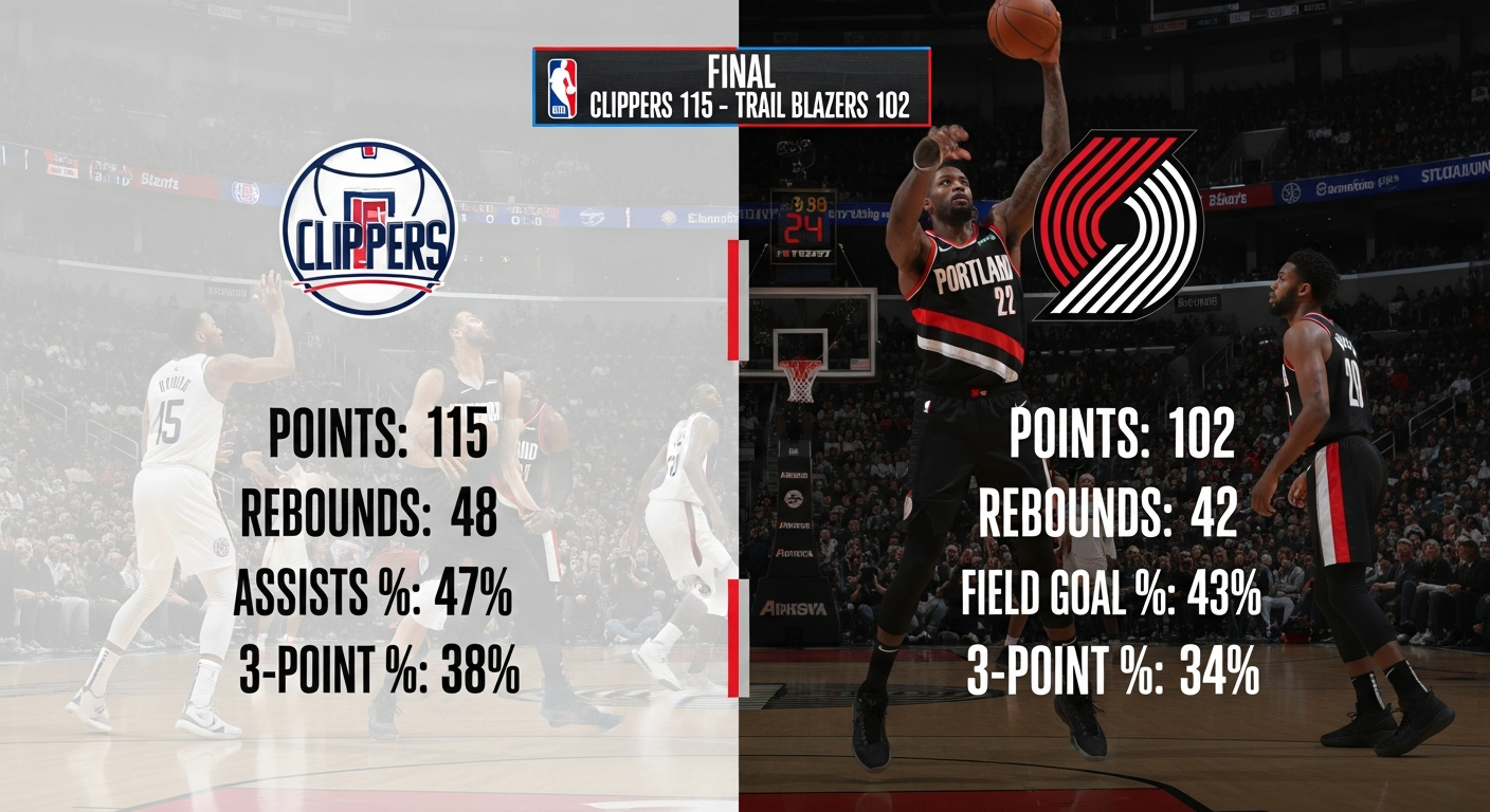 Clippers vs Trail Blazers Stats